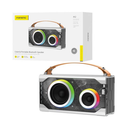 Foneng Colorful Portable Bluetooth Speaker M2 Gray